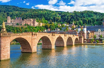 Heidelbergs gamle bro- Alte Brücke i Sydtyskland