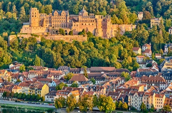 Heidelberg og slottet i baggrunden, Tyskland