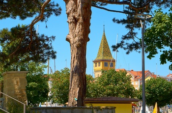 Mangturm - det gamle, smukke fyrtårn i Lindau, Sydtyskland