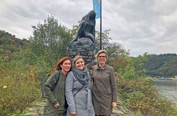 Loreley statuen ved Rhinen, Tyskland