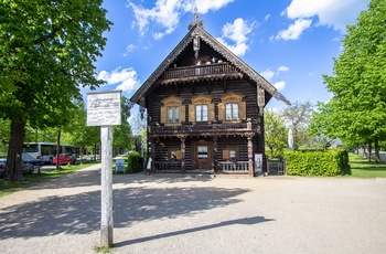 Hus i den russuske koloni Alexandrowka i Potsdam, Brandenburg i Tyskland