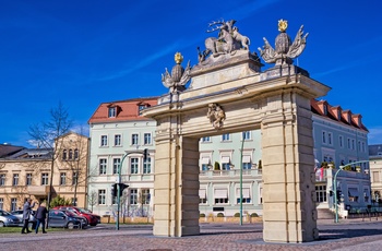 Byporten Jägertor i Potsdam, Brandenburg i Tyskland