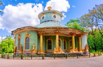 Kinesisk pavillion i Sanssouci Park i Potsdam, Brandenburg i Tyskland
