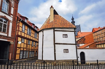 Bindningsværksmuseum i Quedlinburg, Harzen i Nordtyskland 