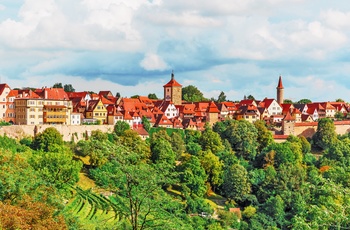 Udsigt til Rothenburg ob der Tauber, Sydtyskland