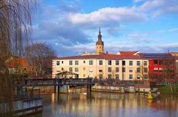 Byen Spremberg ved Spree floden - Midttyskland