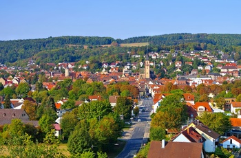 Byen Tauberbischofsheim ligger i smukke omgivelser i Sydtyskland