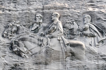 Georgias Stone Mountain Park, bjerget med 3 af sydstaternes helte fra borgerkrigen, USA