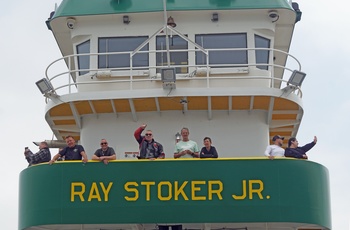 MC-tur Kyst til kyst - dag 9: Vi sejler over strædet fra Port Bolivar til halvøen Galveston