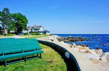 Kysten ved Kennebunkport, Maine i USA