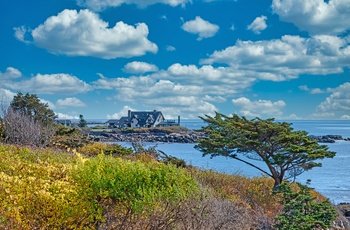 Walker´s Point - Bush sommerresidens i Kennebunkport Dock Square, Maine i USA