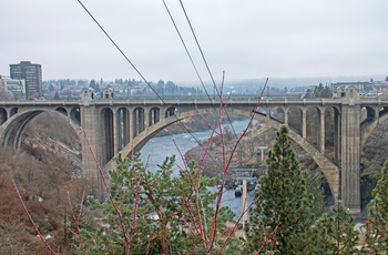 Numerica Skyride under Monroe Street Bridge i Spokane - USA