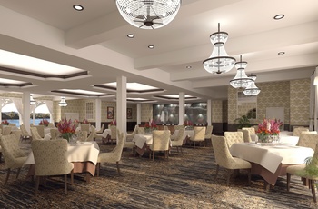 AQSC, American Countess hjuldamper, restaurant - USA