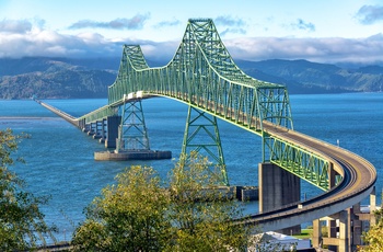 Astoria Megler Bridge - bro over Colorado floden mellem Oregon og Washington - USA