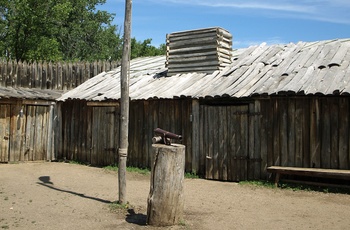 Fort Mandan i North Dakota var Lewis og Clarks vinterbase