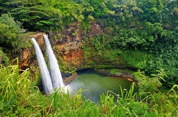Wailua vandfaldene på øen Kauai - Hawaii i USA