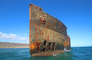 Stranden Shipwreck Beach ved Lanai, Hawaii i USA