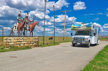 Cruise America Motorhome, grænsen til Montana i USA