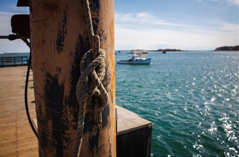 Havnen i Cape Porpoise i New England