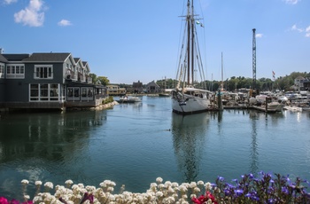 Den charmerende fiskerby Kennebunkport i New England