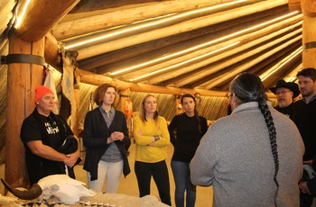 MHA Earthlodge Village ved New Town i North Dakota 