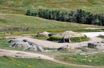 MHA Earthlodge Village ved New Town i North Dakota 