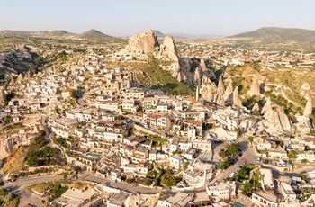 Uchisar Castle nær Göreme i Kappadokien - Tyrkiet