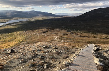 Udsigt fra toppen af Saana-bjerget i det nordlige Finland