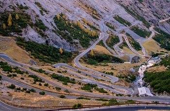 Udsigt til Stelvio-passet i Norditalien