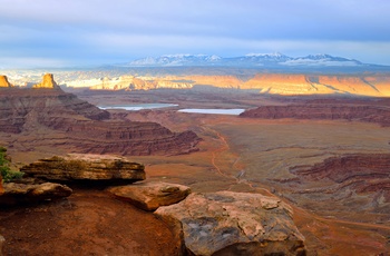 Solnedgang i Dead Horse Point State Park i Utah - USA