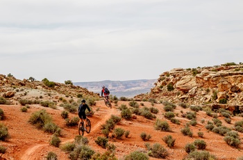 Mountainbiking nær Moab i Utah, USA