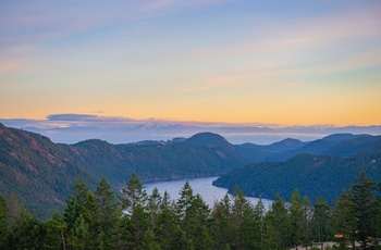 Udsigt undervejs på Malahat Highway - Vancouver Island