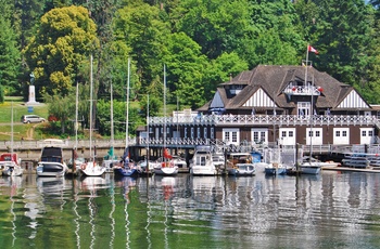 Lystbådeog restaurant i Stanley Park, Vancouver i Canada