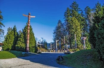 Totempæle i Stanley Park, Vancouver i Canada