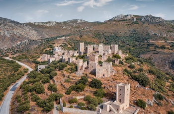 Den historiske by Vathia på Peloponnes - Grækenland
