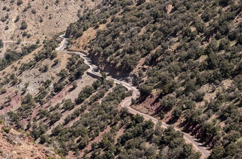 På vej mod Tizi n'Test-bjergpas i High Atlas - Marokko