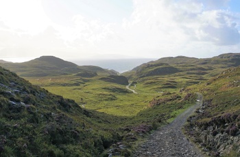 Stien der går ud til Point of Sleat, Isle of Skye, Skotland
