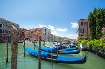 Gondoler på Grance Canal i Venedig