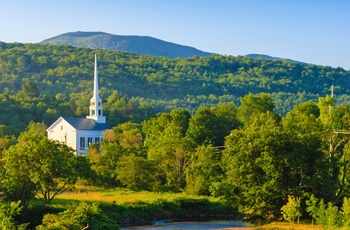 Området omkring Stowe i Vermont, USA