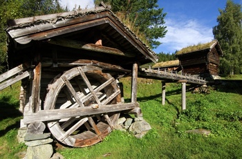 Vandhjul ved Vesttelemark Museum i Eidsborg