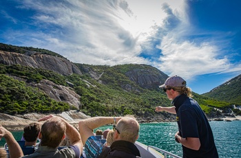 Wilsons Promontory National Park set fra havsiden på en bådudflugt - Victoria