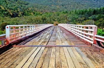 Mckillops Bridge til Snowy River National Park, Victoria i Australien