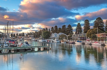 Aftensstemning i Port Fairy, Victoria i Australien