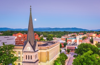 Udsigt ud over Roanoke centrum - Virginia