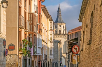 Den gamle bydel i Vitoria-Gasteiz i det nordlige Spanien