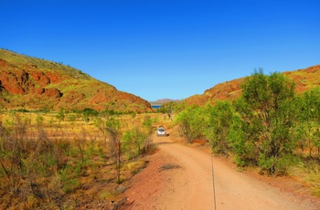 4WD på vej mod Lake Argyle i Western Australia