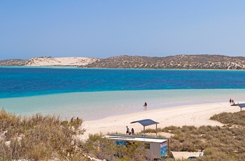 Sandstrand ved Coral Bay i Western Australia