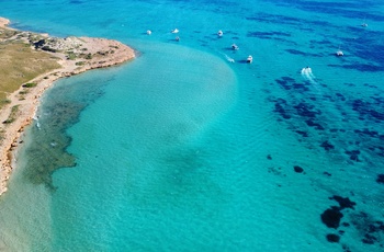 Kysten ved Coral Bay set fra luften, WA