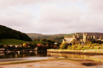Wales - Conwy Caste set fra River Conwy