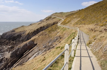 Wales - Wales Coastal Path mellem Caswell og Langland Bay